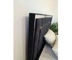 Bequemes PREMIUM-Bett in Extragröße 200x220 cm, Ehebett, Hotelbett, hohes Kopfteil mit Zierleisten, BERLIN 1M