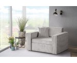 Kleines stilvolles 1-Sitzer-Sofa ausziehbar mit Schlaffunktion und Bettkasten, FERRO 52 Kleines stilvolles 1-Sitzer-Sofa ausziehbar mit Schlaffunktion und Bettkasten, FERRO 52