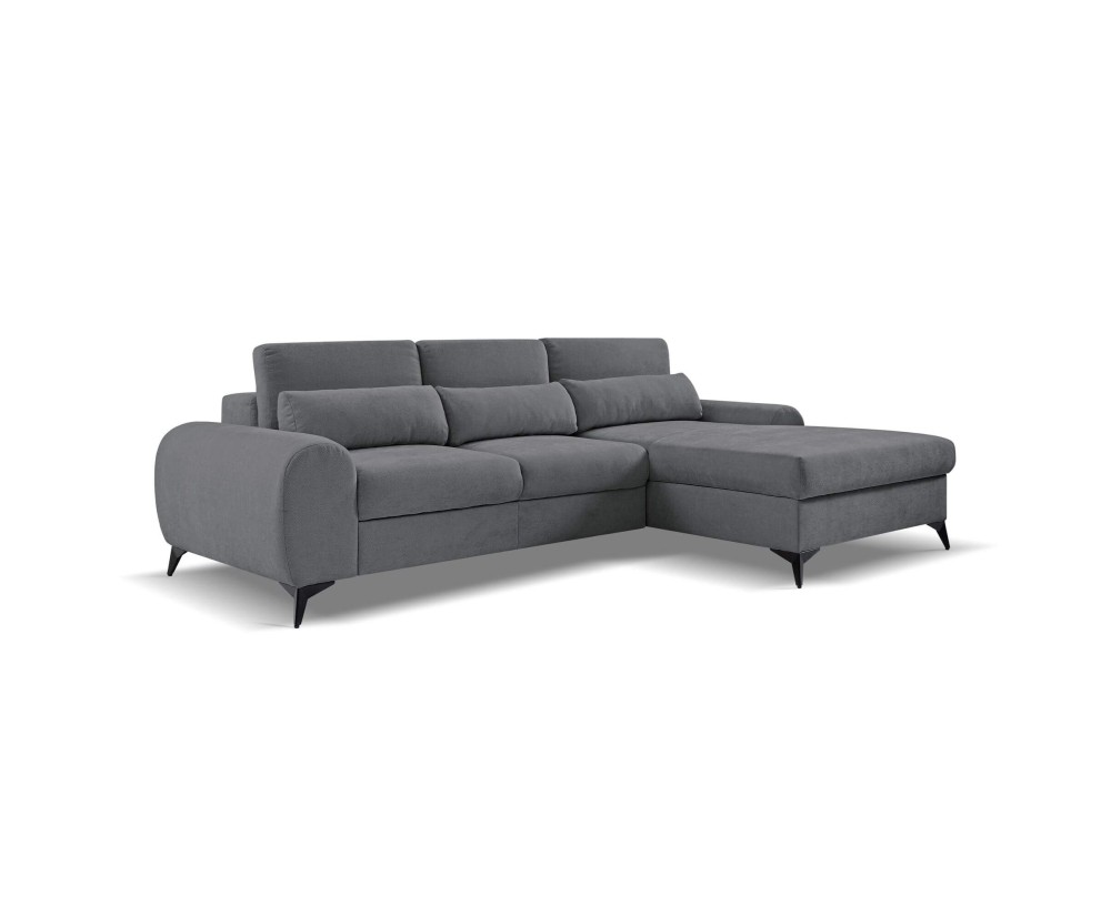 Ecksofa in L-Form mit Schlaffunktion und verstellbarer Rückenlehne, FERRO 68