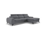 Ecksofa in L-Form mit Schlaffunktion und verstellbarer Rückenlehne, FERRO 68