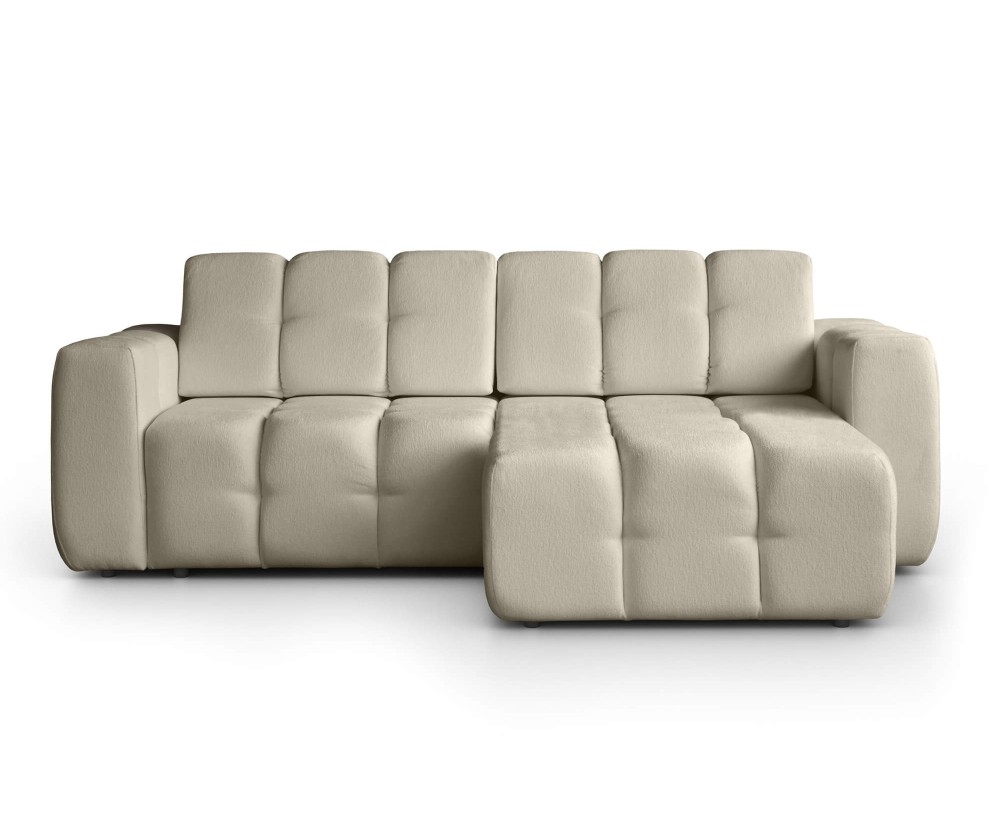 Ecksofa mit Schlaffunktion und Bettkasten, Stoff VELO wasserabweisend, FERRO 66