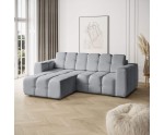 Ecksofa mit Schlaffunktion und Bettkasten, Stoff VELO wasserabweisend, FERRO 66