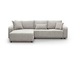 Modernes Ecksofa mit Schlaffunktion und Bettkasten, Cord, FERRO 43L