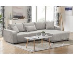 Modernes Ecksofa mit Schlaffunktion und Bettkasten, Cord, FERRO 43L