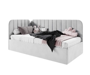 TIMON SM Komfortables Jugendbett 120x200 cm mit Bettkasten, Einzelbett mit Lattenrost, universal