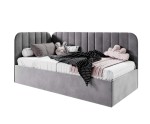 Komfortables Jugendbett 120x200 cm mit Bettkasten, Einzelbett mit Lattenrost, universal, TIMON SM
