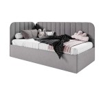 Komfortables Jugendbett 120x200 cm mit Bettkasten, Einzelbett mit Lattenrost, universal, TIMON SM