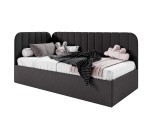 Komfortables Jugendbett 120x200 cm mit Bettkasten, Einzelbett mit Lattenrost, universal, TIMON SM
