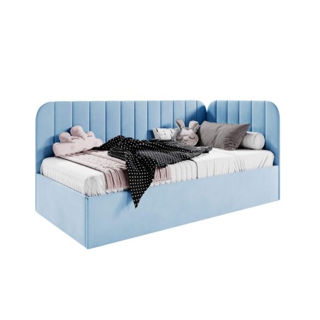 TIMON SM Komfortables Jugendbett 120x200 cm mit Bettkasten, Einzelbett mit Lattenrost, universal