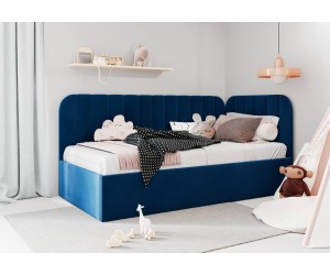 TIMON SM Modernes Kinderbett 100x200 cm mit Bettkasten, Einzelbett mit Lattenrost, universal