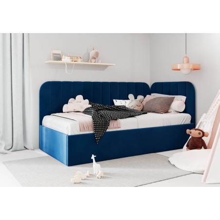 TIMON SM Modernes Kinderbett 100x200 cm mit Bettkasten, Einzelbett mit Lattenrost, universal