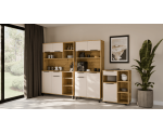 Barschrank 80 cm, Küchenschrank, Küchenbuffet, Kaschmir / Eiche Artisan, PERY 3