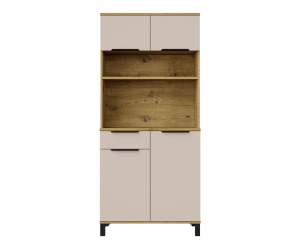 Barschrank 80 cm, Küchenschrank, Küchenbuffet, Kaschmir / Eiche Artisan, PERY 3