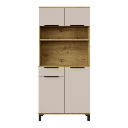 Barschrank 80 cm, Küchenschrank, Küchenbuffet, Kaschmir / Eiche Artisan, PERY 3