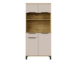Barschrank 80 cm, Küchenschrank, Küchenbuffet, Kaschmir / Eiche Artisan, PERY 3