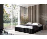 Polsterbett 120x200 cm ideal für Dachschrägen, mit Bettkasten, ohne Kopfteil, Gleitfüße, PRATO T10