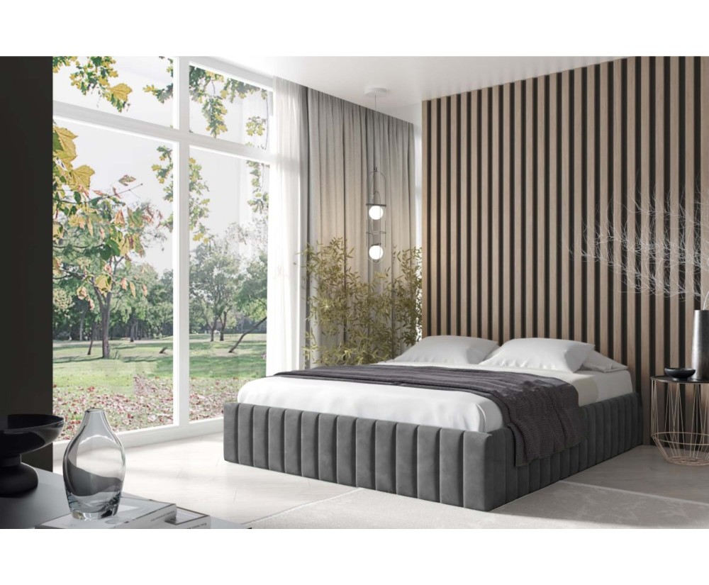 Doppelbett 140x200 cm für Dachschräge, Ehebett mit Bettkasten ohne Kopfteil, Gleitfüße, PRATO T10 Doppelbett 140x200 cm für Dachschräge, Ehebett mit Bettkasten ohne Kopfteil, Gleitfüße, PRATO T10