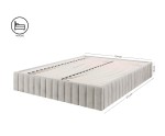 Doppelbett 140x200 cm für Dachschräge, Ehebett mit Bettkasten ohne Kopfteil, Gleitfüße, PRATO T10