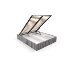 Modernes Bett 200x200 cm, Ehebett ohne Kopfteil für die Wand mit Paneelen, ideal für Dachschräge, PRATO T10