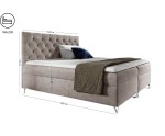 Modernes Doppelbett 160x200 cm, Kontinentalbett mit Matratze, Kopfteil CHESTERFIELD, PRATO K9 Modernes Doppelbett 160x200 cm, Kontinentalbett mit Matratze, Kopfteil CHESTERFIELD, PRATO K9