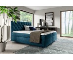 Stilvolles Boxspringbett 180x200 cm, Ehebett mit Matratze, Kopfteil CHESTERFIELD, PRATO K9