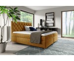 Stilvolles Boxspringbett 180x200 cm, Ehebett mit Matratze, Kopfteil CHESTERFIELD, PRATO K9