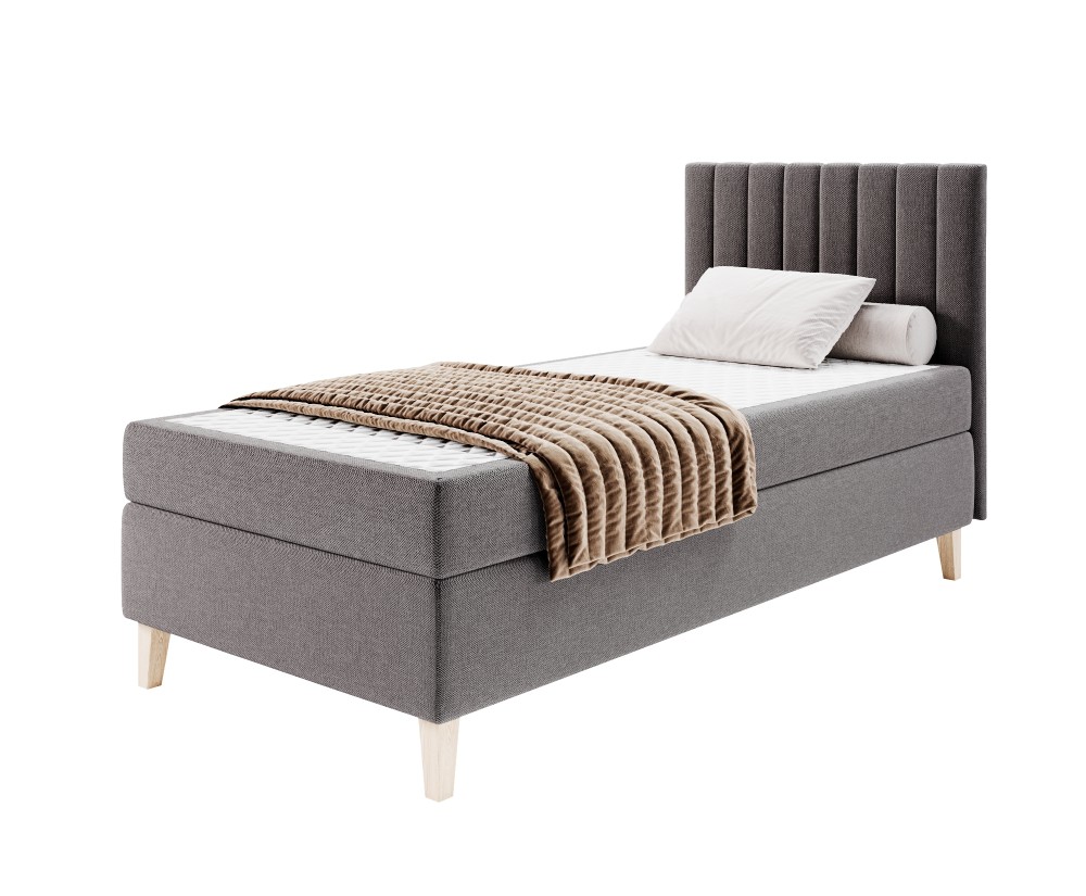 Hotelbett 80x200 cm mit Matratze, Einzelbett ohne Bettkasten, HAMPTON 1 Hotelbett 80x200 cm mit Matratze, Einzelbett ohne Bettkasten, HAMPTON 1