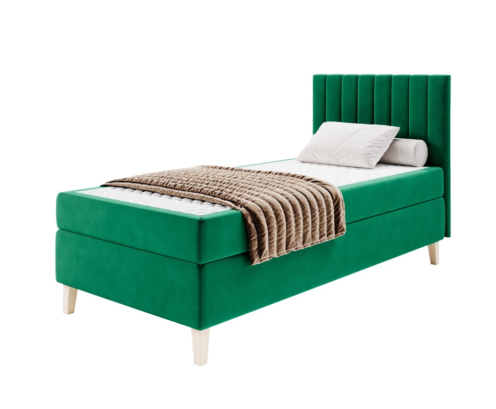 Hotelbett 80x200 cm mit Matratze, Einzelbett ohne Bettkasten, HAMPTON 1 Hotelbett 80x200 cm mit Matratze, Einzelbett ohne Bettkasten, HAMPTON 1