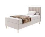 Einzelbett 90x200 cm für Ferienwohnungen, Hotelbett ohne Bettkasten, HAMPTON 1