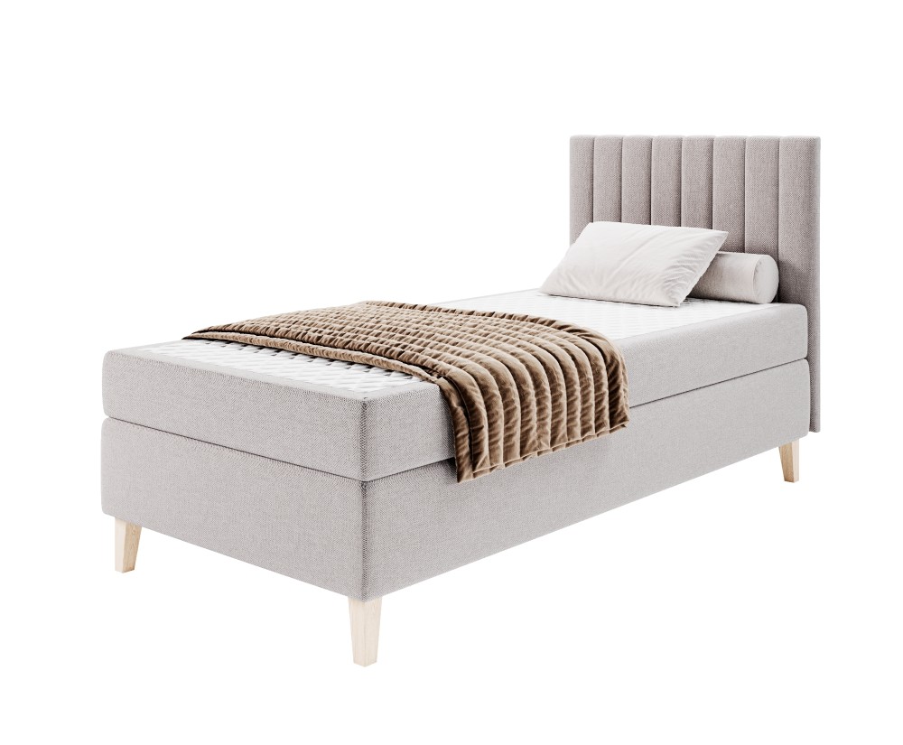 Einzelbett 90x200 cm für Ferienwohnungen, Hotelbett ohne Bettkasten, HAMPTON 1 Einzelbett 90x200 cm für Ferienwohnungen, Hotelbett ohne Bettkasten, HAMPTON 1