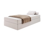 Hotelbett 80x200 cm mit Matratze, Einzelbett ohne Bettkasten, Gleitfüße, HAMPTON 2