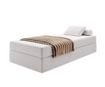 Hotelbett 80x200 cm mit Matratze, Einzelbett ohne Bettkasten, Gleitfüße, HAMPTON 2