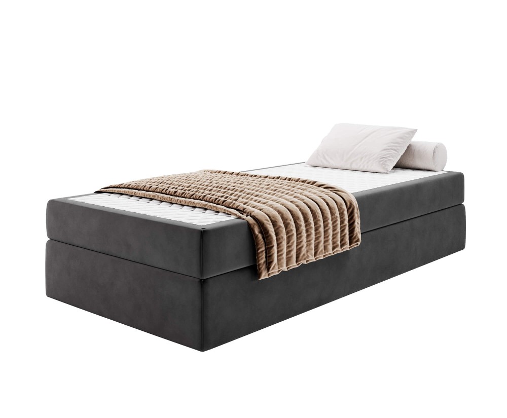 Hotelbett 80x200 cm mit Matratze, Einzelbett ohne Bettkasten, Gleitfüße, HAMPTON 2 Hotelbett 80x200 cm mit Matratze, Einzelbett ohne Bettkasten, Gleitfüße, HAMPTON 2