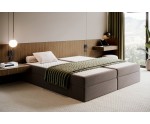 Hotelbett 80x200 cm mit Matratze, Einzelbett ohne Bettkasten, Gleitfüße, HAMPTON 2