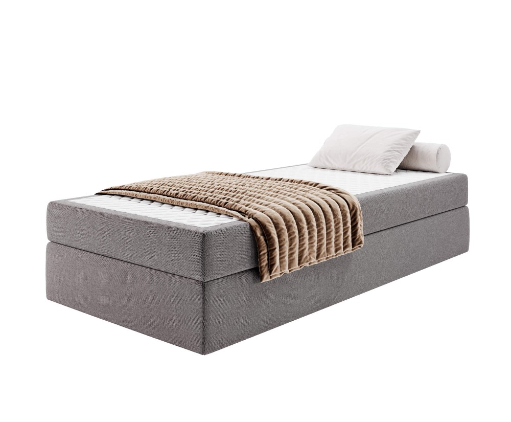Einzelbett 90x200 cm für Apartments, Hotelbett mit Matratze, ohne Bettkasten, Gleitfüße, HAMPTON 2 Einzelbett 90x200 cm für Apartments, Hotelbett mit Matratze, ohne Bettkasten, Gleitfüße, HAMPTON 2