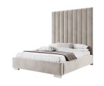 PRESTIGE 02 Modernes Polsterbett mit hohem Kopfteil maßgefertigt, Kopfteil mit vertikalen Nähten