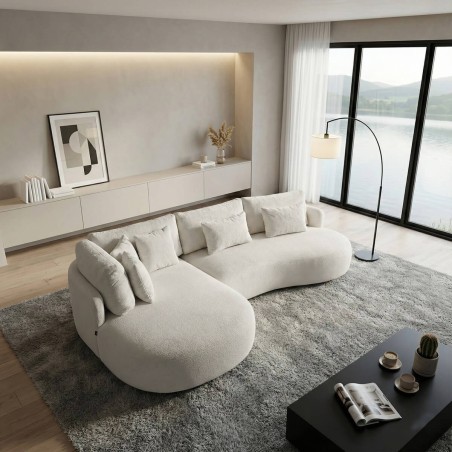 Stilvolles Ecksofa in L-Form mit abgerundetem Design, ohne Schlaffunktion, FERRO 81