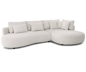 Stilvolles Ecksofa in L-Form mit abgerundetem Design, ohne Schlaffunktion, FERRO 81