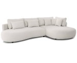 Stilvolles Ecksofa in L-Form mit abgerundetem Design, ohne Schlaffunktion, FERRO 81