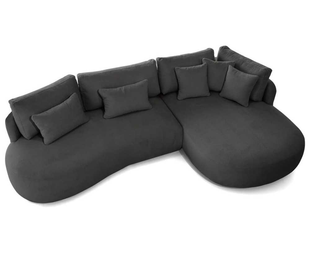 Stilvolles Ecksofa in L-Form mit abgerundetem Design, ohne Schlaffunktion, FERRO 81