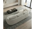 Stilvolles Ecksofa in L-Form mit abgerundetem Design, ohne Schlaffunktion, FERRO 81