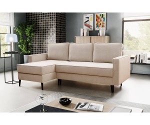 Universales Ecksofa in L-Form mit Schlaffunktion und Bettkasten, Farbvarianten, KAMEL N1