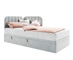 Polsterbett 80x180 cm mit Bettkasten, Eckbett universal, Jugendbett, KEVIN 2R