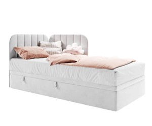 KEVIN 2R Jugendbett 80x200 cm mit Bettkasten, gepolstertes Eckbett universal