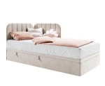 Jugendbett 80x200 cm mit Bettkasten, gepolstertes Eckbett universal, KEVIN 2R