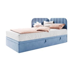 KEVIN 2R Jugendbett 80x200 cm mit Bettkasten, gepolstertes Eckbett universal