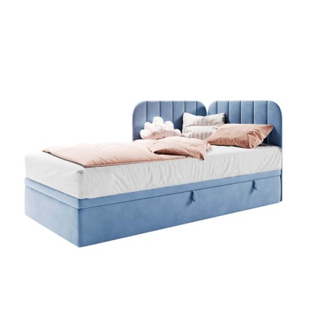 KEVIN 2R Jugendbett 80x200 cm mit Bettkasten, gepolstertes Eckbett universal