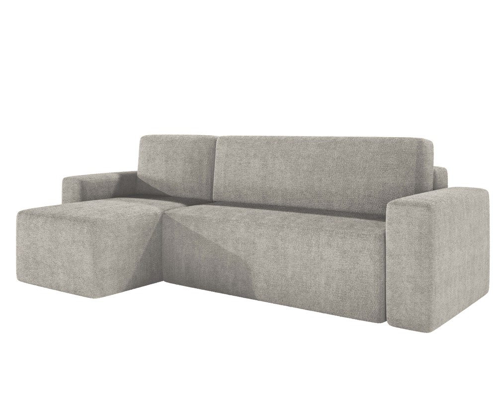 Modernes Ecksofa in L-Form mit Schlaffunktion und Bettkasten, Stoff VIBE, NESTO N5