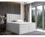 Boxspringbett 140x200 cm, Ehebett mit Bettkasten, Kopfteil gesteppt, MAGNUS 2B DUO