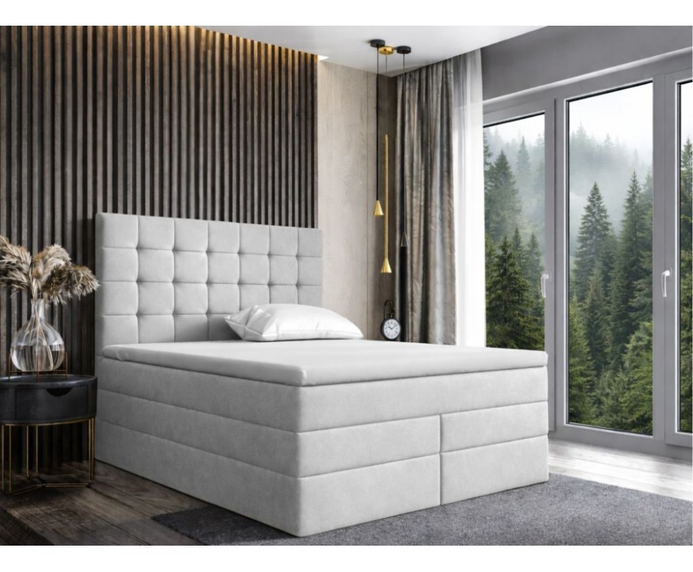Kontinentalbett 160x200 cm, Doppelbett mit Bettkasten, hohes Kopfteil gesteppt, MAGNUS 2B DUO Kontinentalbett 160x200 cm, Doppelbett mit Bettkasten, hohes Kopfteil gesteppt, MAGNUS 2B DUO